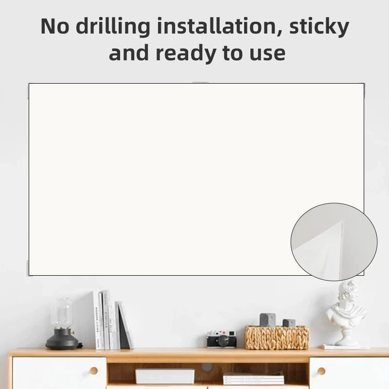 Salange Projector Screen – White Grid Anti-Light Reflective Cloth (16:9)