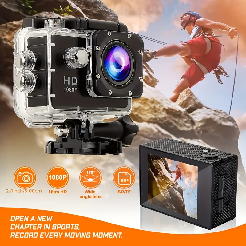 Ultra HD Action Camera – Waterproof 30M Mini Sport Cam with 2.0” Screen