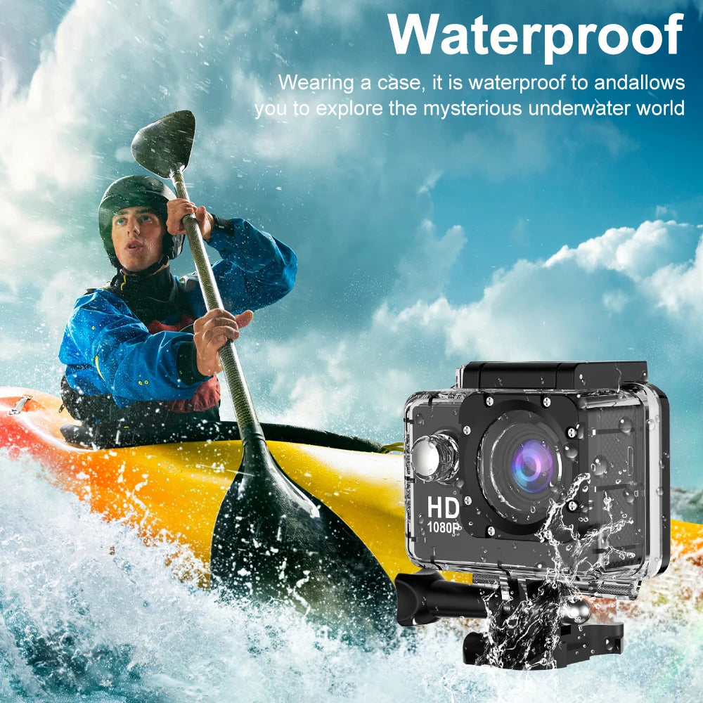 Ultra HD Action Camera – Waterproof 30M Mini Sport Cam with 2.0” Screen