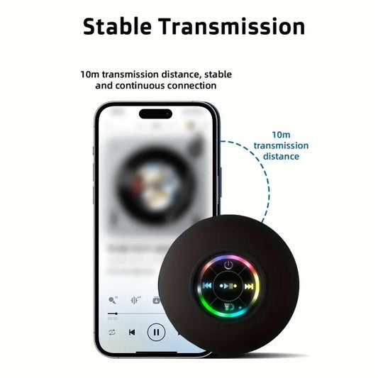 Portable Wireless Bluetooth Speaker – LED Waterproof Suction Cup Mini Stereo