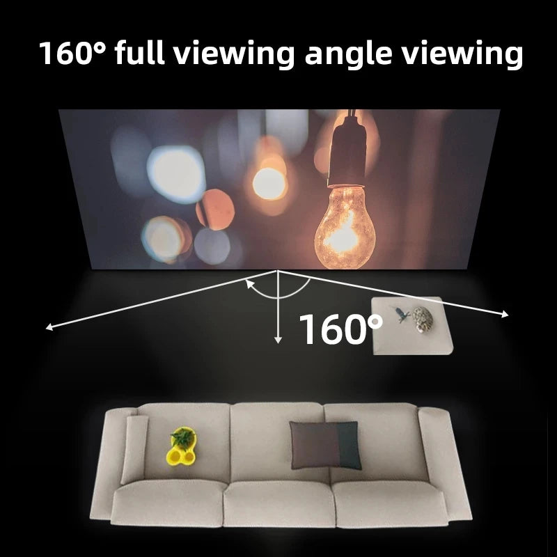 Salange Projector Screen – White Grid Anti-Light Reflective Cloth (16:9)
