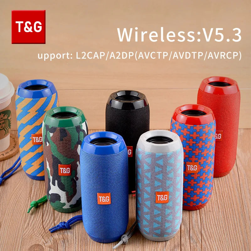 T&G TG117 Portable Bluetooth Speaker – Waterproof Outdoor Stereo with TWS