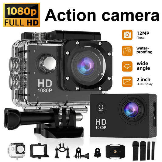 Ultra HD Action Camera – Waterproof 30M Mini Sport Cam with 2.0” Screen